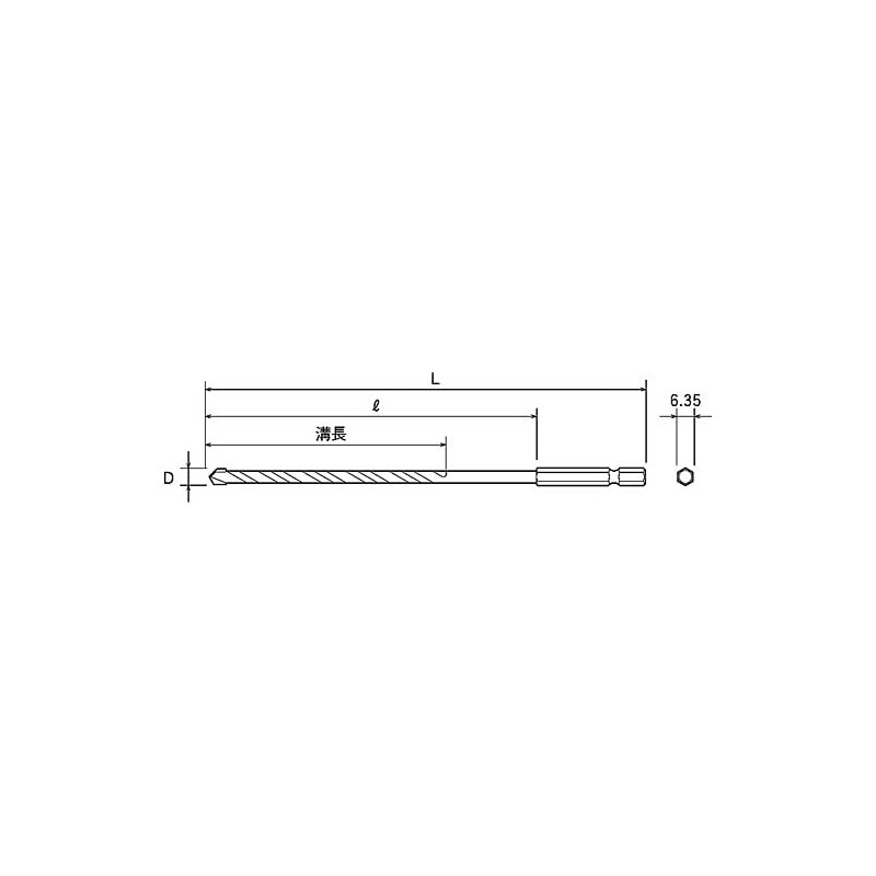 Top Industry (TOP) ECD-4.8L Hexagonal Shank for Electric Drills, Concrete