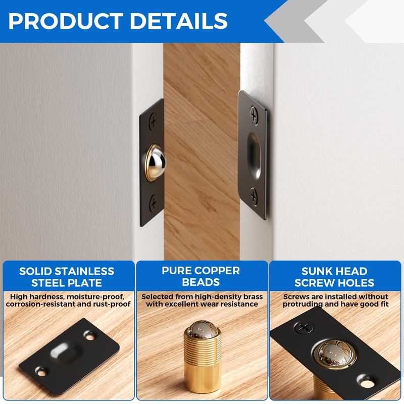 5 Pack Adjustable Ball Latches Silent Ball Catch Using Noise