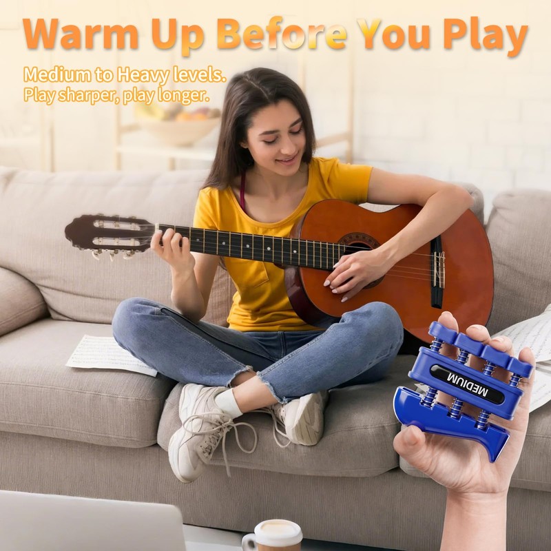 KDG 6PCS Finger Strengthener for Musicians, Climbers