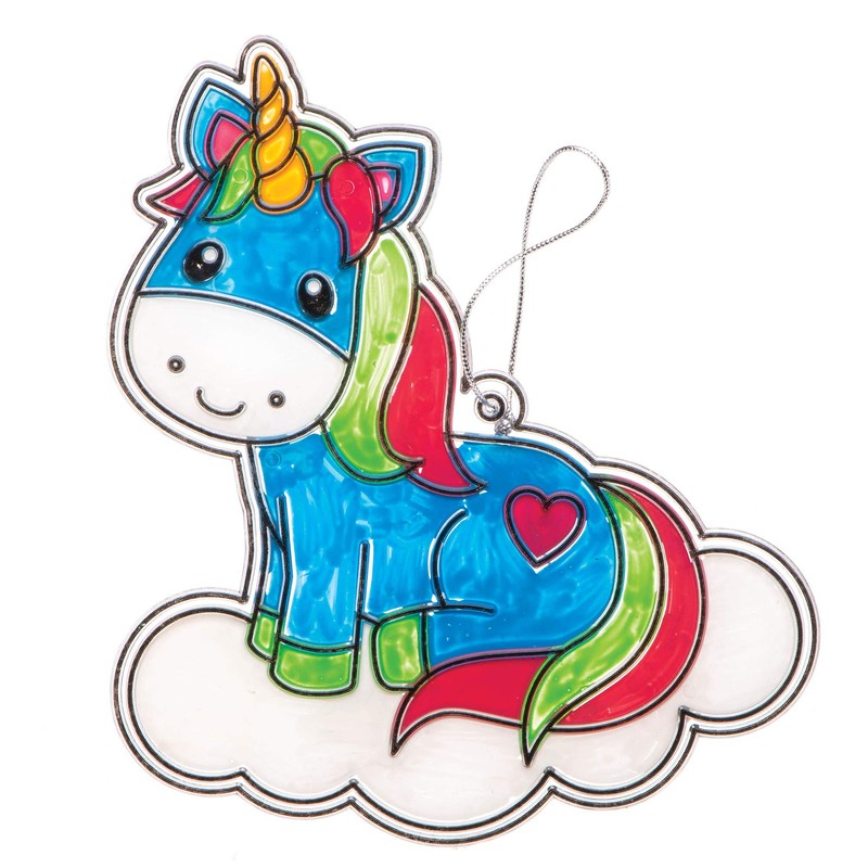 Baker Ross AR384 Unicorn Suncatcher Decorations (Pack of 8)