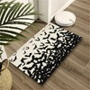 Halloween Black Bat Bath Mat 32x20 Inch Distressed Bat Silhouette