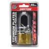 DEKTON DT70137 40MM Long Shackle Titanium Plated Iron Padlock, Bronze