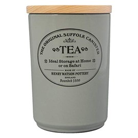 Airtight Tea Canister in Dove Grey by Henry Watson, Made in England