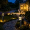 Diyel Solar Outdoor Post Light Fixture, Dusk to Dawn Exterior