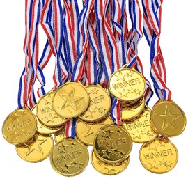 Pack of 30 Medals Children's Birthday, Gold Medals, Children's Winner Medals, Gold Medals for Children, Winner Medals, Children's Plastic Medals, Sports Party Gift for Children, Party Favour