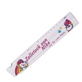 Ruler with Name and Beautiful Motif with Unicorn – Only for Real Girls – for Women | Metre Measure | Link Scale with Name Printed | Many Names to Choose From