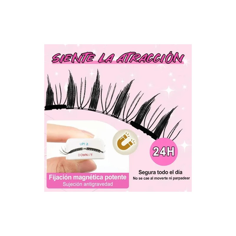 Kit De Pestañas Magnéticas Zynlora® Con Aplicador y 2 Pares
