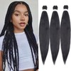 TESS 50 cm Pre Stretched Braiding Hair Black, Jumbo Braid