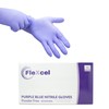 FleXcel Powder Free Nitrile Gloves, Purple, Small - Medical-Grade, Latex-Free,