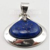 SilverStarJewel Colgante de lapislázuli de 12 x 15 mm, plata