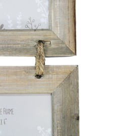Just Contempo Rustic Triple Hanging Wooden Photo Frame - Landscape - 6x4 inches / 15x10cm