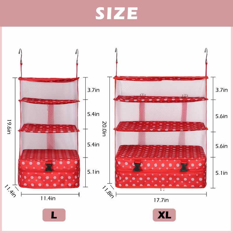 Surblue Wardrobe Organizer Hanging 3 Tier Foldable Washable Oxford Fabric