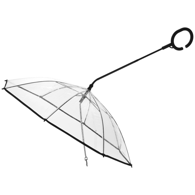 Dog Umbrella with Chain Leash, Puppy Umbrella for Rain Snow