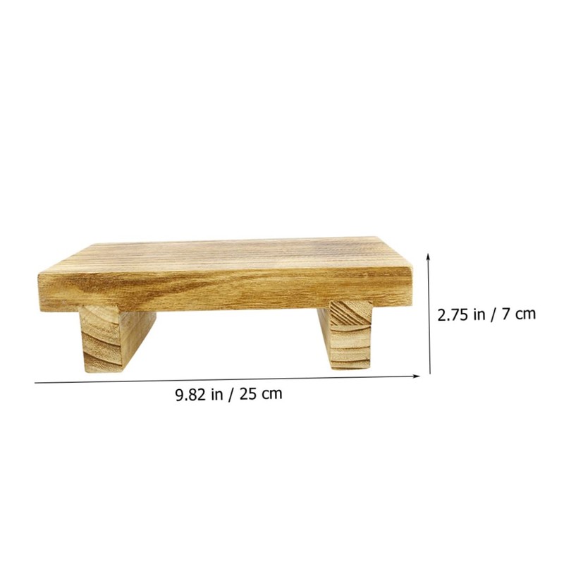 OHPHCALL Stool for Adults Low Stool for Sitting Wooden Foot