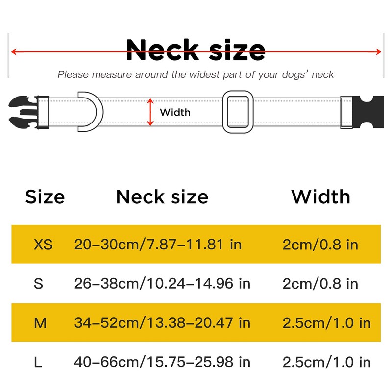 HEELE Dog Collar, Reflective Dog Collar, Soft Neoprene Padded Breathable