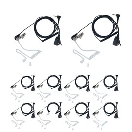 Sarcia 1 Pin 2.5 mm Earpiece Headset with PTT Mic for Motorola Talkabout Walkie Talkie T200TP T200 T100 MH230R MR350R T600 T260TP T800 MT350R Two Way Radio,10 Pack