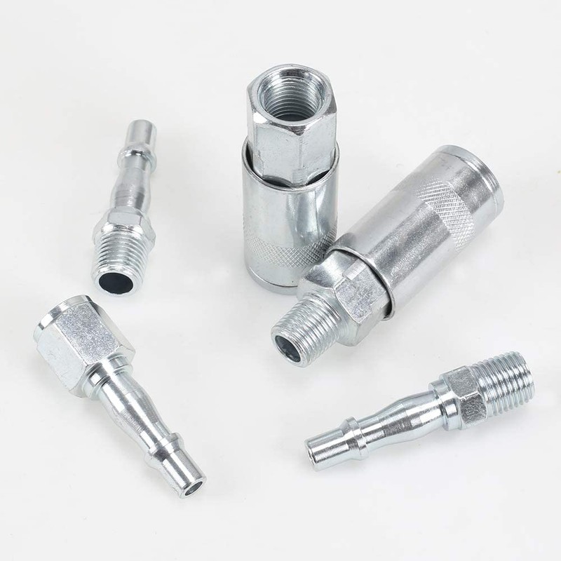 ManLee 10 Pcs Air Line Connectors 1/4" BSP Air Line