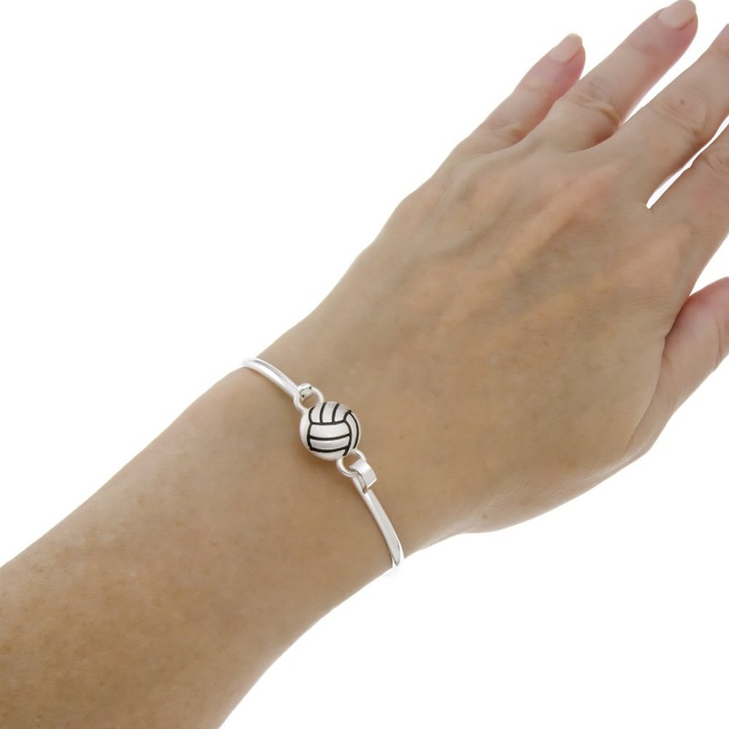 PammyJ Volleyball Charm Bangle Bracelet