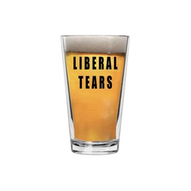 Rogue River Tactical Funny Joke Liberal Tears Beer Glass Drinking Cup Pint 16oz Pub Gift Idea for Conservative or Republican