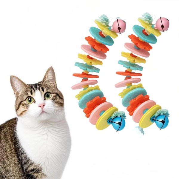 MIXNEX 2Pcs Spring Cat Chew Toy – Interactive Self-Play Toy
