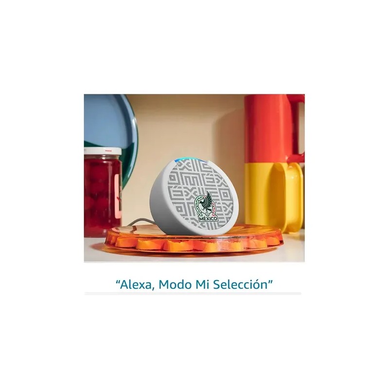 Bocina Inteligente Alexa Echo Pop Edición Mundial 2026 en Blanco