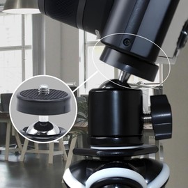 4 Stück 1/4 Zoll Kamera Aluminiumlegierung Weibliches Rändelrad – Gewinde Adapter Mutter Kontermutter für Mikrofonstativ Zubehör – 1/4 Zoll Mutter 28 mm