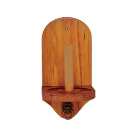 Outlaw Stained Wood Cone Chalk Holder with Lions Head, Honey