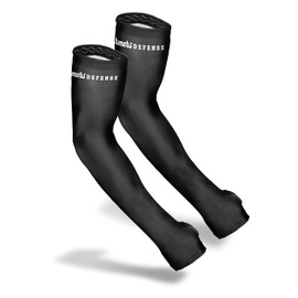 FARMER'S DEFENSE Sleeves | UV Cooling Sleeves for Sun Protection | Premium Anti-Scratch Arm Guard Sleeve for Skin - for Gardening Harvesting Sports Outdoors | Unisex | Black - XXL