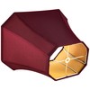 GO&SO Square Cut Corner Lampshades Burgundy Red, 8x14x11 Inch Medium