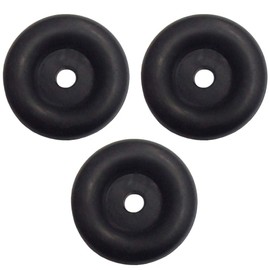 Stevens Lake Parts Set of (3) Rubber Bumpers for Trailer Ramp Door Truck 2.5" Round Replacement Cargo Stop
