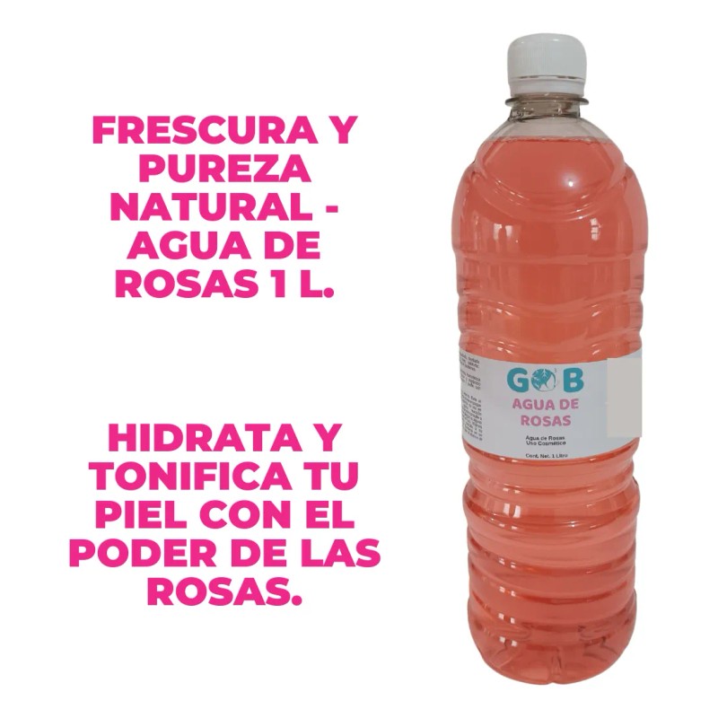 Gob Tónico Facial Agua Rosas Hidratación Todo Tipo Piel