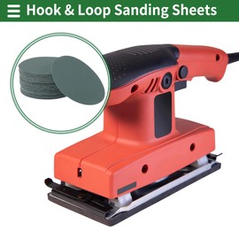 X AUTOHAUX Sandpaper Hook & Loop Sanding Sheets 125x125mm Black 2000 Grit Round Efficient Grinding and Polishing Automobile Manufacturing and Repair Woodworking