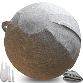 AOLIAZMAX Sitting Ball Cover, Air Stopper Plug Pin Adapter, 65cm 75cm Birthing Ball Exercise Ball Cover for Pregnancy Ball Yoga Ball Core Ball Covers Storage Bag Accessories (No Yoga Ball)