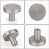homdiy 10 Pack Brushed Nickel Drawer Knobs Round Kitchen Cabinet