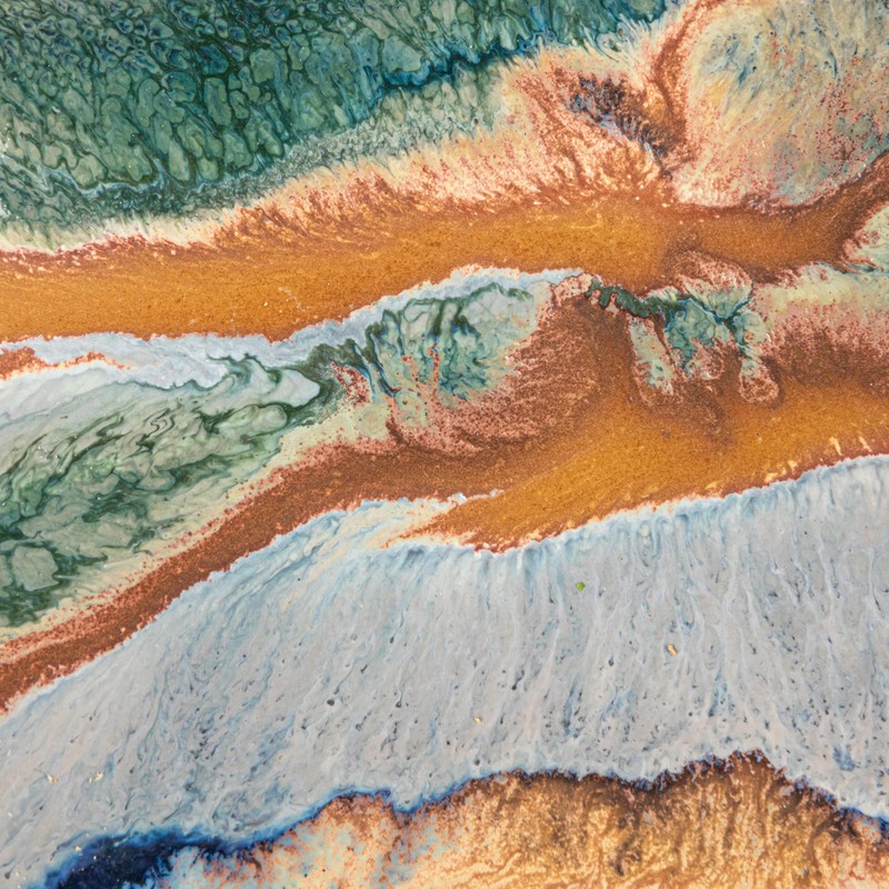 Bloomingville Organic Spectrum Stoneware Footed Bowl, Multicolor