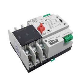 Circuit Breaker W2R-2P/3P/4P 16A 32A 63A 80A 100A 125A 220V ATS Automatic Transfer Switch Electric Selector Switch Double Section Switch (Color : 63a, Size : 4P)