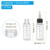 PATIKIL 1oz(30ml) Plastic Dispensing Bottle, 15Pcs Squeeze Graduated Empty Bottles