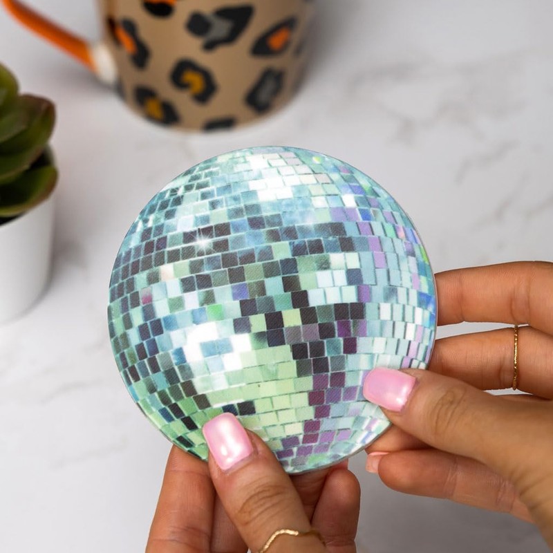 Disco Ball Coaster Coasters Funny Gift For Her Him Retro