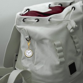 JewelryWe Pocket Watch with Carabiner Key Ring Quartz Watch Analogue Rhinestone Watch for Doctors Nurses Paramedic Chefs Gold White, c, Festive Occasions