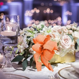 1 Roll Imitation Linen Ribbon 5cm*10m Burlap Fabric Ribbon for DIY Crafts Gift Wrapping, Red