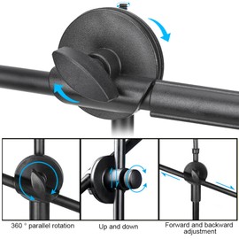 Ejoyous Cell Phone Stand for Desk, Angle Adjustable Desktop Phone Holder Arm Bracket Stand for Photography Recording Video Shooting Fill Light, Compatible with 5.3-10cm Mobile Phone