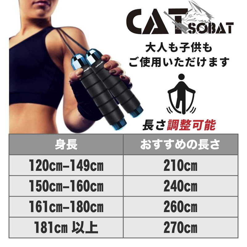 Catsobat Jump Rope Training Diet JUMP ROPE (Pink))