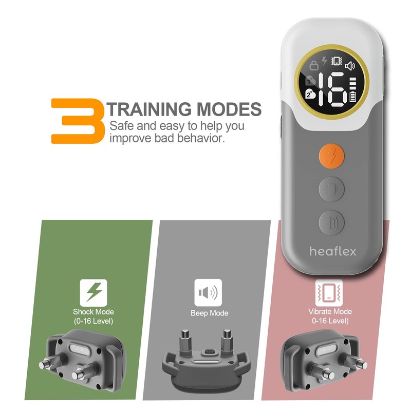 Heaflex Dog Training Collar with 1640FT Range, Security Lock, Waterproof