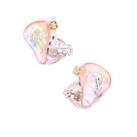 syeindunce Open Audio Witch Pro Hybrid Driver in-Ear Earphones, 1DD + 1BA Unit in-Ear Monitor Headphones, HiFi Wired IEM Earbuds with 0.78 2Pin Detachable Cable (3.5mm, Pink)