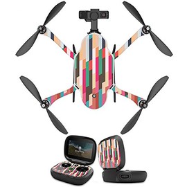 MightySkins Skin Compatible With GoPro Karma Drone headphones wrap cover sticker skins Crazy Stripes
