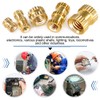 Glarks 370Pcs M2 M3 M4 M5 Female Thread Knurled Brass