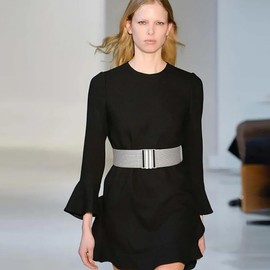 MESU Women Wide Strechy Waist Belt Elastic Waistband for Dresses Silvery Band Silver Buckle 75CM