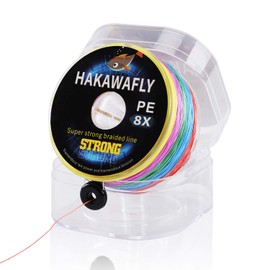 HAKAWAFLY PE Line, 8 Braid, Comes with Convenient Rewinding Case, 5 Colors, X8, 5 Colors, X8, 200m, No Knots in the Middle Fishing Line, Super Strong, High Strength, High Sensitivity, Dedicated for