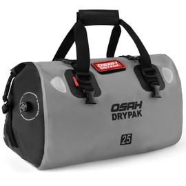 Waterproof Duffel Bag - Motorcycle Dry Bag Tail Bag with Large Storage Space, Waterproof Luggage Duffle Bags with Outer Mesh Zipper Pocket for Camping, Kayaking, Fishing & Traveling