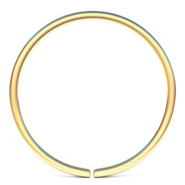 ALOME Gold Belly Button Ring - Plain 14K Gold Filled 20G 8mm Hoop - Summer Jewelry Belly Piercing(Gold Filled)